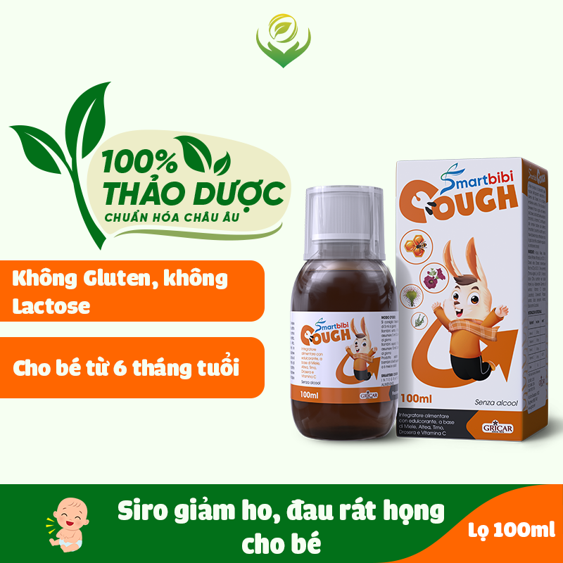 TPBVSK Smartbibi Cough - Siro hỗ trợ giảm ho - bảo vệ họng bé