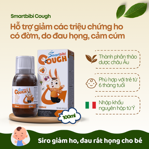 TPBVSK Smartbibi Cough - Siro hỗ trợ giảm ho - bảo vệ họng bé