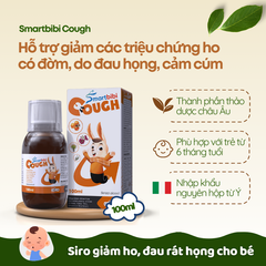 TPBVSK Smartbibi Cough - Siro hỗ trợ giảm ho - bảo vệ họng bé