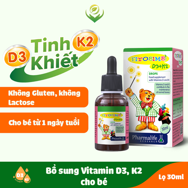 Fitobimbi D3K2 với D3 và K2 tinh khiết