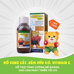 Kẽm sắt song hành Fitobimbi Ferro C - Bổ sung đồng thời Kẽm + Sắt cho bé