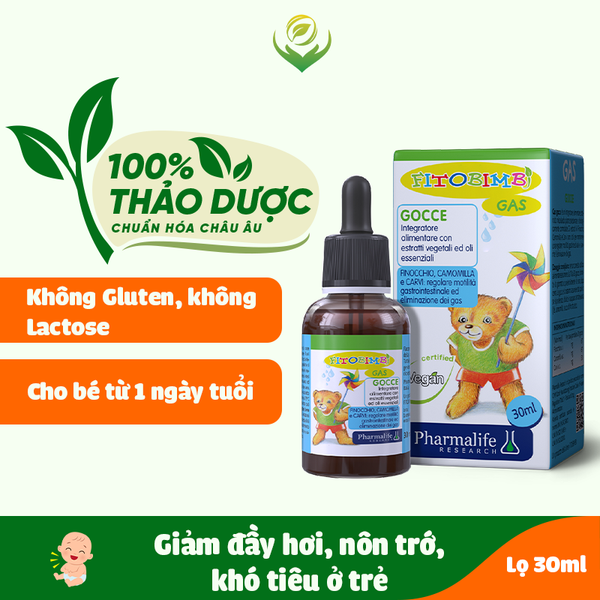 Fitobimbi Gas - Hỗ trợ giảm nôn trớ, đầy hơi ở trẻ