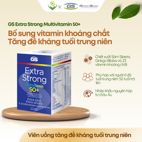 GS Extra Strong Multivitamin 50+ - Hỗ trợ tăng đề kháng tuổi trung niên