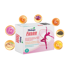 Minlaaps Fusen - Hỗ trợ giảm rối loạn kinh nguyệt, tiền kinh nguyệt (Hộp 30 viên)