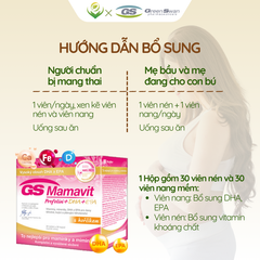 TPBVSK GS Mamavit prefolin DHA - hỗ trợ cung cấp vitamin, DHA cho phụ nữ mang thai