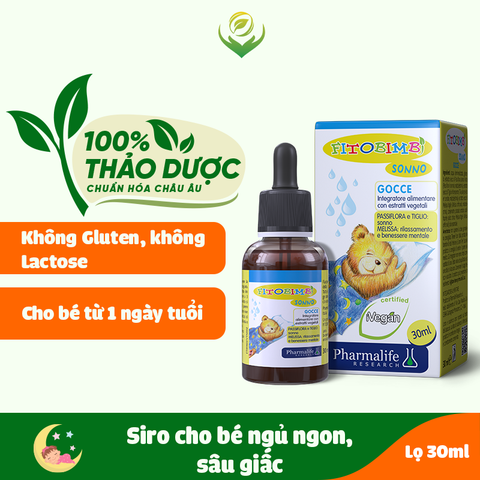 Fitobimbi Sonno thuần thực vật - Hỗ trợ bé ngủ ngon, sâu giấc