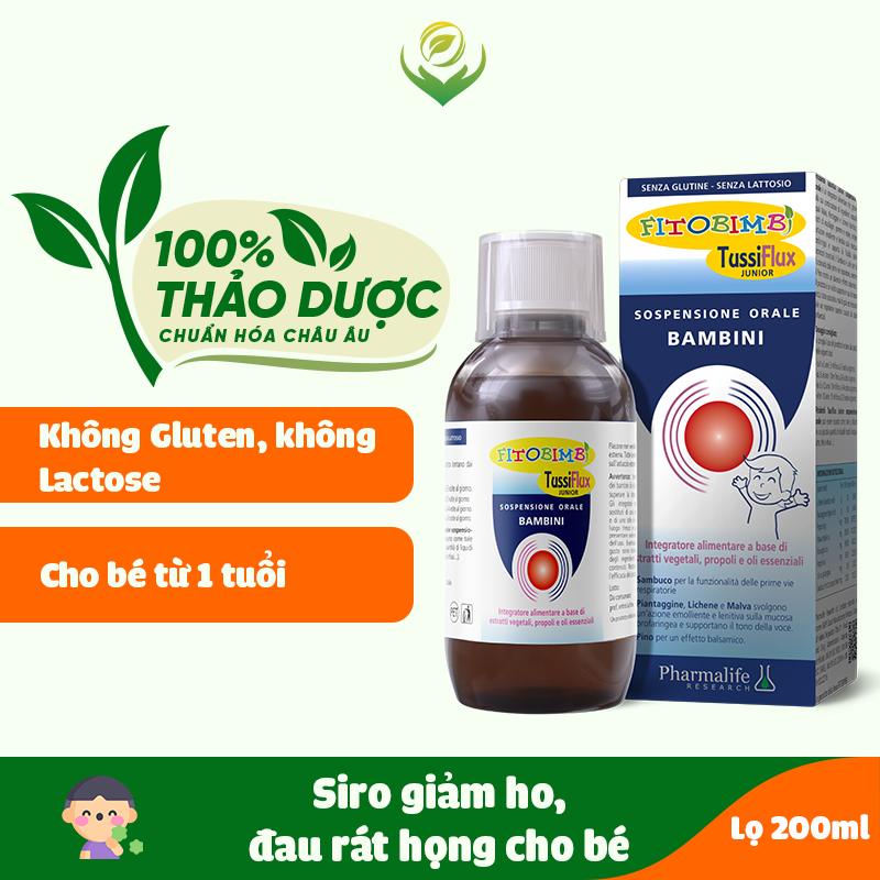 TPBVSK Fitobimbi Tussiflux junior - Siro hỗ trợ giảm ho cảm cho trẻ