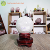  Cầu thạch anh trắng dừa nặng 0.721kg, đường kính 8.05 cm 