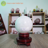  Cầu thạch anh trắng dừa nặng 0.917kg, đường kính 8.7 cm 
