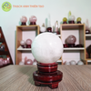 Cầu thạch anh trắng dừa nặng 0.765kg, đường kính 8.2cm 