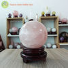  Cầu thạch anh hồng nặng 3.9kg, đường kính 14,2 cm 