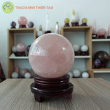  Cầu thạch anh hồng nặng 3.9kg, đường kính 14,2 cm 