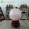  Cầu thạch anh hồng nặng 2.48kg, đường kính 11.8cm 