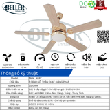  Quạt trần Beller 51BL – 103V 