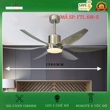  Quạt trần 6 cánh lộc phát động cơ DC - FTL 618 
