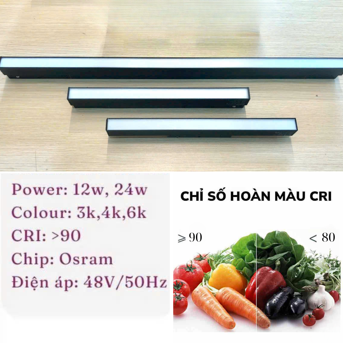  Đèn tán quang nam châm - Chip led Osram 