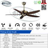 Quạt trần Beller 52BL-552G-KD 
