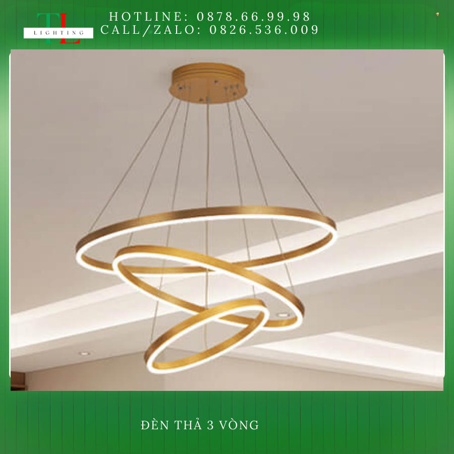  Đèn thả ba vòng DT02 