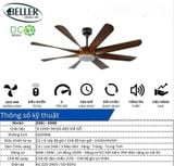  Quạt trần Beller 52BL – 898B 