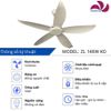  Quạt trần 5 cánh động cơ DC - FTL 518 