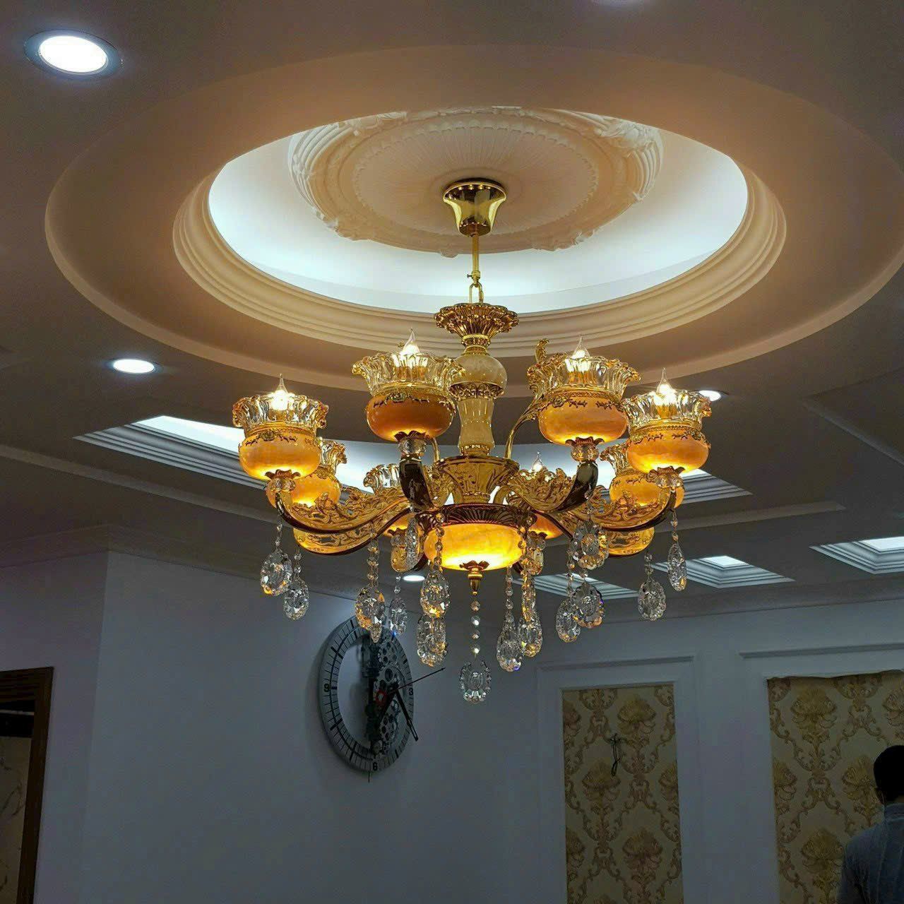  Đèn chùm tân cổ điển DC 0818 - Cá chép hóa rồng 