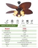  Quạt trần phong cách Indochine DCT Fan 106 