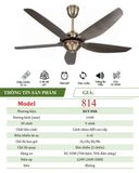  Quạt trần 5 cánh DCT Fan 814KD 