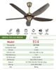 Quạt trần 5 cánh DCT Fan 814KD