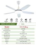  Quạt trần 5 cánh DCT Fan 810 