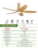  Quạt trần 5 cánh DCT Fan 301 Vàng 