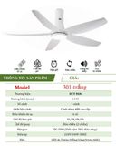  Quạt trần 5 cánh DCT Fan 301 Trắng 