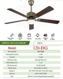  Quạt trần 5 cánh DCT Fan 120 Vàng 