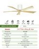 Quạt trần 5 cánh DCT Fan 214 - Thân trắng