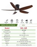  Quạt trần 5 cánh DCT Fan 302 Gỗ 