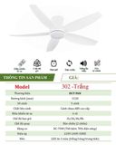  Quạt trần 5 cánh DCT Fan 302 Trắng 