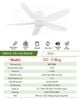 Quạt trần 5 cánh DCT Fan 302 Trắng