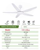  Quạt trần 5 cánh DCT Fan 168 