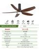 Quạt trần 5 cánh DCT Fan 301 Gỗ