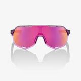  Kính thể thao | 100% S2 Tokyo Night Polished Translucent Grey Purple Multilayer Mirror Lens 