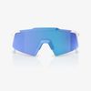  Kính thể thao | 100% AEROCRAFT Matte White HiPER® Blue Mirror 