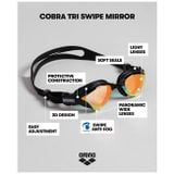  Kính bơi | Arena Cobra Tri Swipe Mirror Army/Gold 