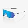 Kính thể thao | 100% S2 Matte White HiPER® Blue Multilayer Mirror Lens