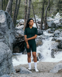  Áo đạp xe Nữ | Pedal Mafia Womens PMCC Jersey - Pine Green 