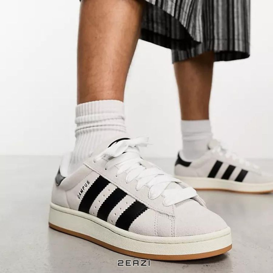  Giày Adidas Unisex's Campus 00s Crystal White Grey GY0042 Màu Trắng 