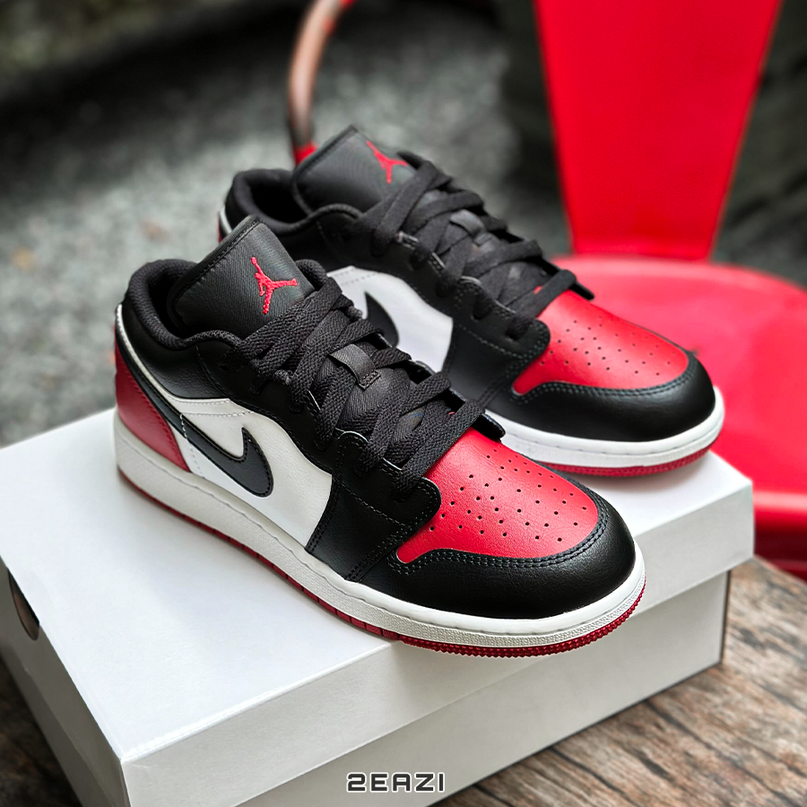  Giày Nike Air Jordan 1 Low 553560 - 161 Màu Bred Toe Mới Nhất 2023 