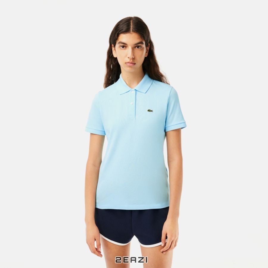  Áo Lacoste Ladies Regular Fit Soft Cotton Petit Piqué Polo PF7839_10 Màu Xanh Nhạt 