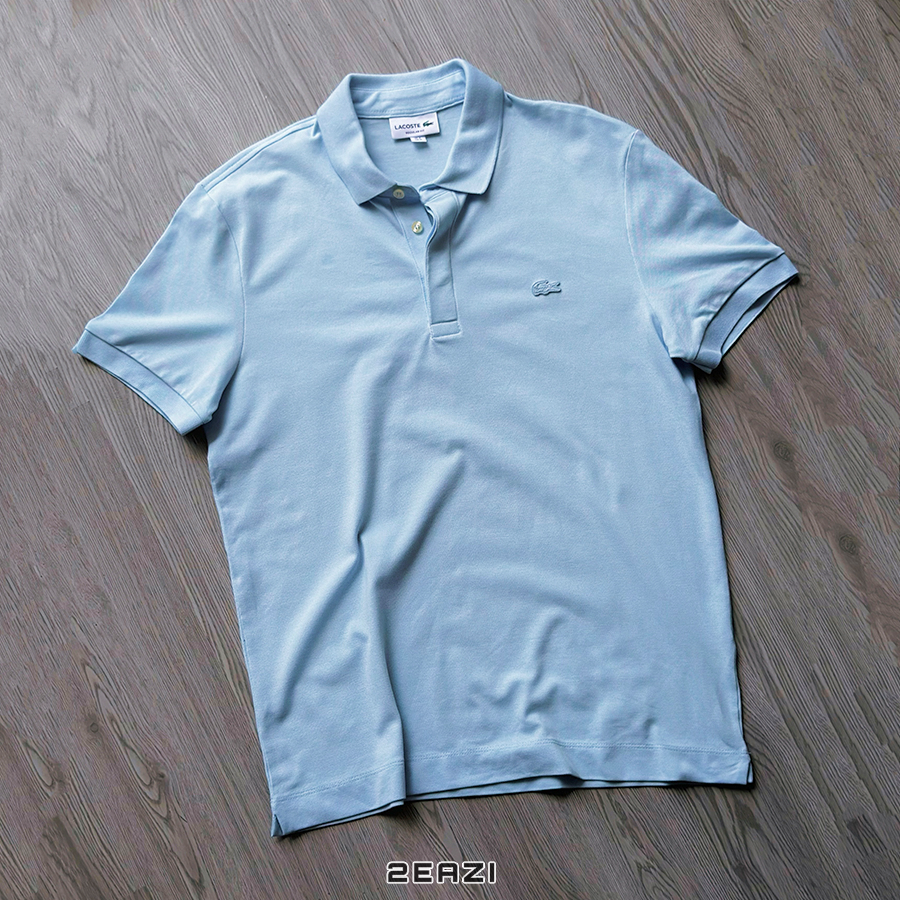  Áo Lacoste Men's Smart Paris Stretch Cotton Piqué Polo Shirt PH5522 Màu Xanh 