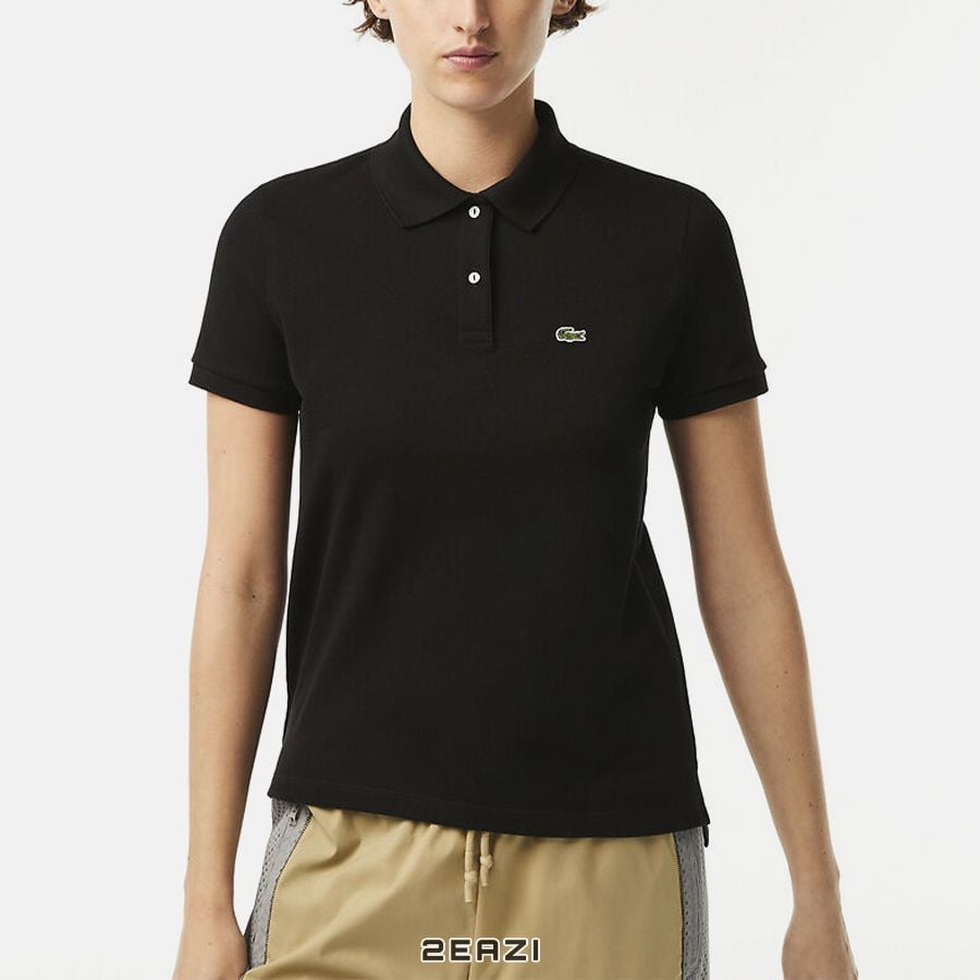  Áo Lacoste Ladies Regular Fit Soft Cotton Petit Piqué Polo PF7839_031 Màu Đen 