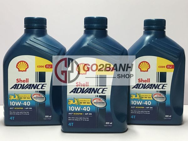 Nhớt Shell Advance Ax7 10W40 0.8L xe tay ga – Go2banh.com