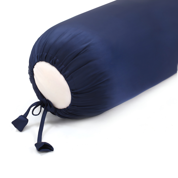  Vỏ gối ôm Lụa Satin xanh navy 